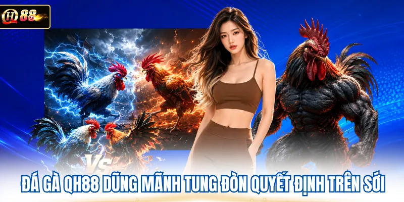 Đá gà QH88 dũng mãnh tung đòn quyết định trên sới